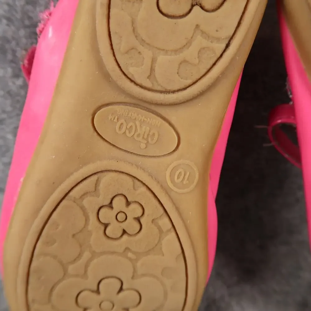 Circo Shoes Kids Toddler 10 Ballet Flats Mary Jane Strap Pink Bow Round Toe Girl